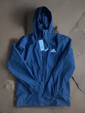 NEW adidas BSC 3-STRIPES FULL/ZIP RAIN.RDY JACKET, Black, Men  s Extra Small