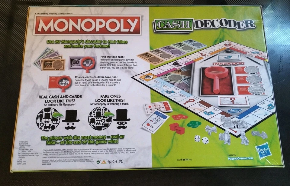 MONOPOLY CASH DECODER FIND THE FAKE CASH HASBRO 2021 NEW & SEALED XMAS FUN - Image 2 of 4