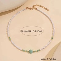 Handgefertigte Boho Chice Perlen-AnhäNger-Halskette Schmuck Accessoire Damen