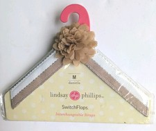 Switch Flops Med 7 8 Lindsay Phillips Interchangeable Straps DANIELA Flower