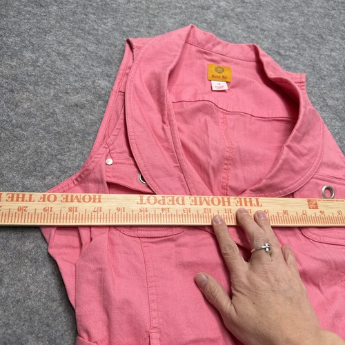 Ruby Rd. Denim Vest Womens Pink 12 Sleeveless Button Up Collar - Picture 7 of 7