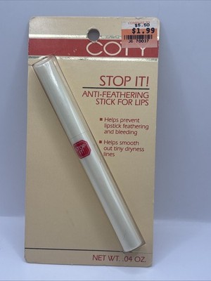 Vintage COTY Stop It! Anti Feathering Stick For Lips Lip Liner .04 OZ