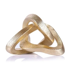 LCCCK Infinity Knot Sculpture Gold Knot Decor Object, Abstract Knick Knacks C...