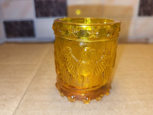 Soporte para palillo de dientes 5 Kanawha Amberina Glass American Eagle & Stars 4 colores 2,25" - Imagen 3 de 10