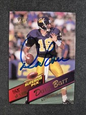 1995 Superior Pix Dave Barr Rookie Auto /5000 Cal Golden Bears