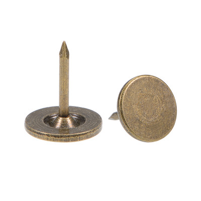 50pcs Upholstery Nails Tacks Flat Head Furniture Nail Bronze Tone 11mmx13mm