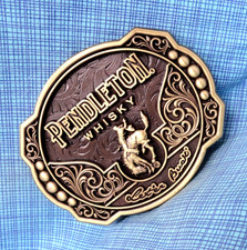 2024 Pendleton Whisky Let'er Buck Promo Belt Buckle Montana Silversmiths .GMP690