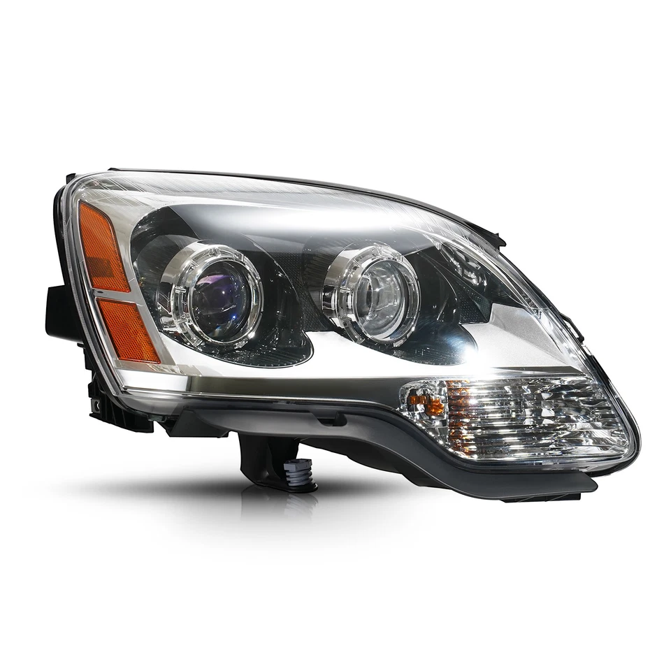 For 2007-2012 GMC Acadia HID Headlight Right Passenger Side Chrome W/O Ballast Foto 3 de 4