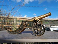 Antique Brass Large Cannon Ornament Display Collector Heavy Military Artillery 