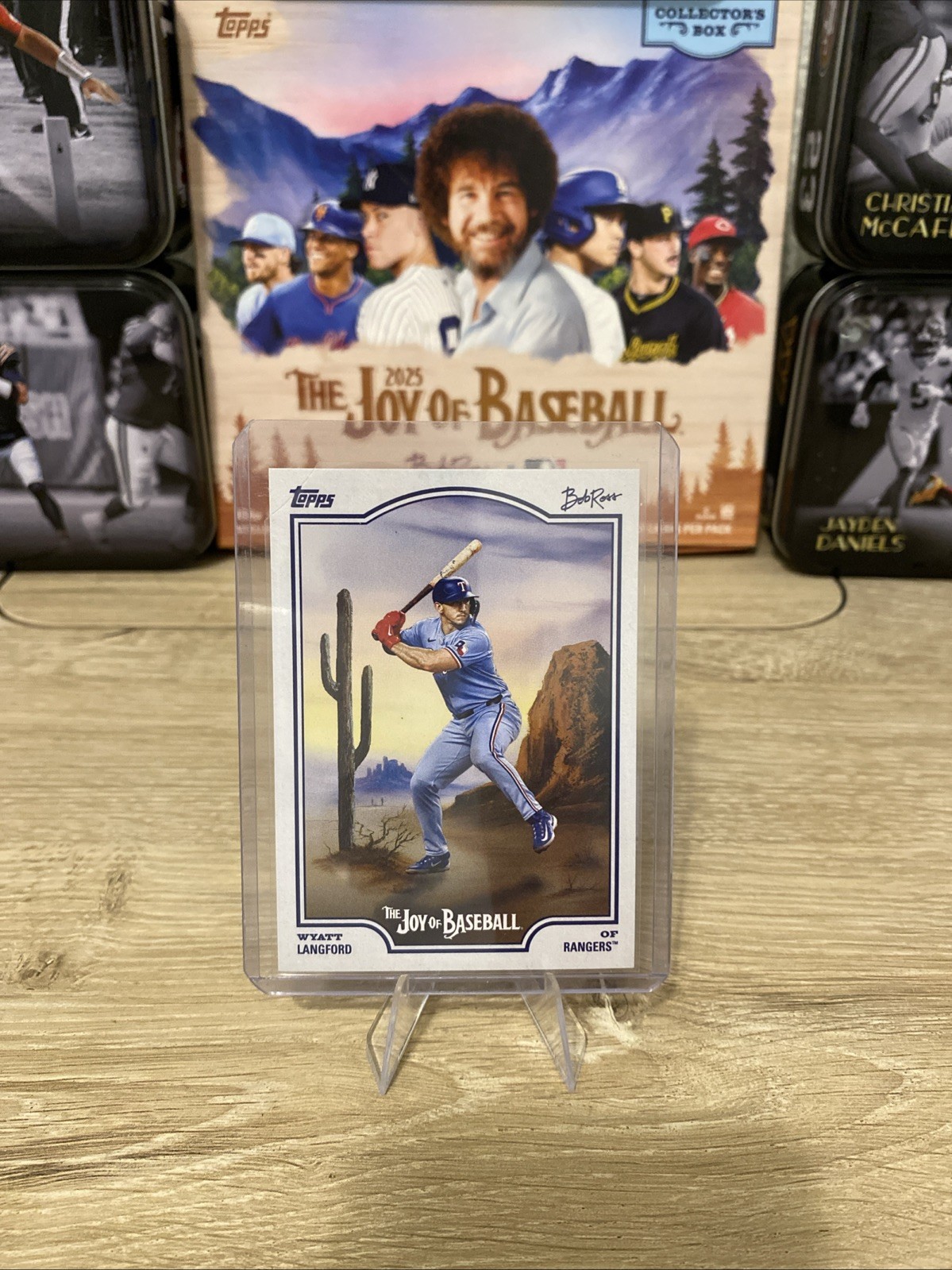 2025 Topps x Bob Ross The Joy of Baseball Wyatt Langford SP Variation #37-SP