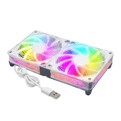 120mm Electronic Cooling Fan Low Noise Computer Electronics Coolers with LED - Afbeelding 2 van 12
