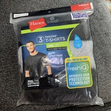 Hanes Men's Tagless Crew Neck T-shirts 3 Pack Size 2XL 50-52  Brand New