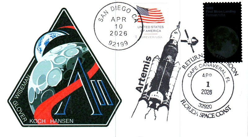 2026 NASA Artemis-II Launch&Splashdown DUAL Canc CC 1-April/San Diego 10-Apr