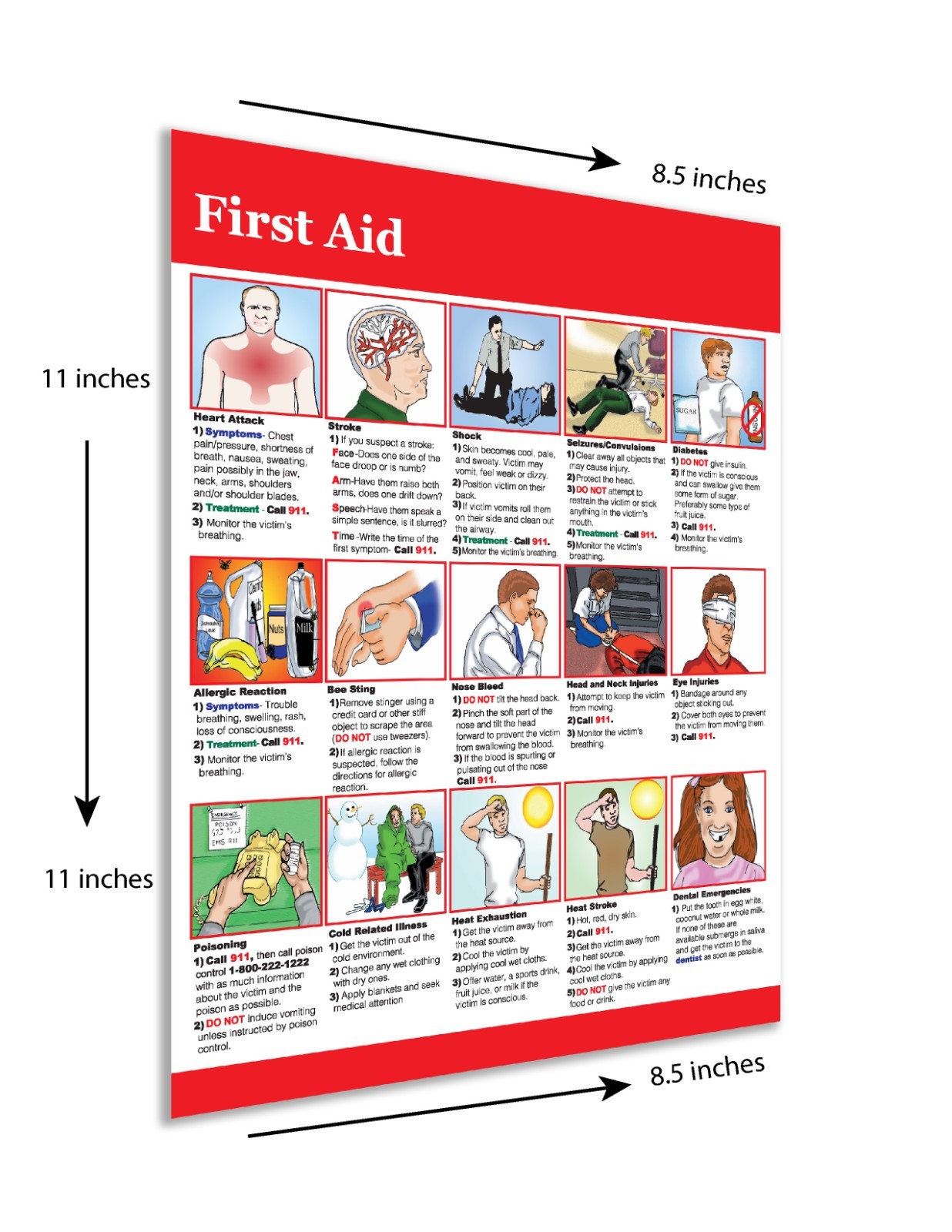 First Aid Reference Chart | eBay