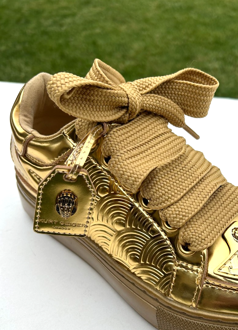 Kurt Geiger London Southbank Tag Platform Sneakers Size 7.5 EUR 38