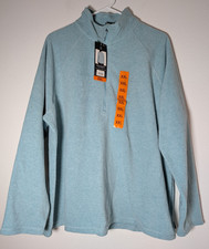 Brand New Women's Eddie Bauer XXL Fleece 1/4 Zip Long Sleeve Blue Pullover NWT
