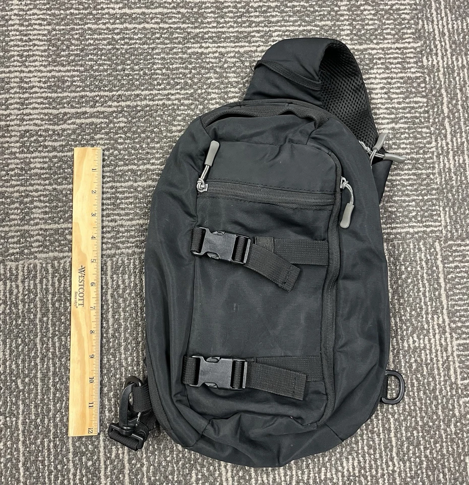 Ozark Trail Black Cross Body Shoulder Bag Adjustable Strap Zipper Pockets - Image 3 of 4