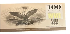WWI 100 Year Anniversary $2 Commemorative Currency Set 1918-2018 Treasury Dept