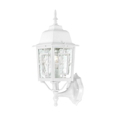 NUVO 60/3487 - Banyan 17'' Outdoor Wall Lantern - White w/ Clear Water Glass
