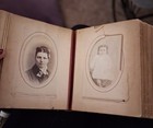 Antique Victorian Leather Pocket Photo Album Brass Clasp 1860s Cartes de Visite — photo 6