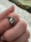 Solvar of Dublin 1 Carat Light Green Emerald Sterling Silver Ireland Ring Size 6 — photo 5