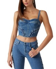 NWT GUESS INC Guess Womens Lace-Up Marsy Bustier Lace Size B OR MED MSRP 118.00