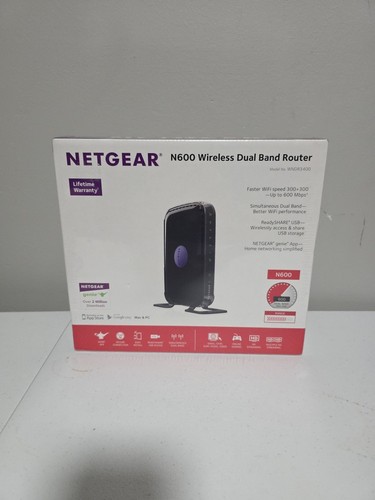 Netgear N600 Wireless Dual Band Gigabit Router Model WNDR3700 -Sealed - Picture 1 of 4