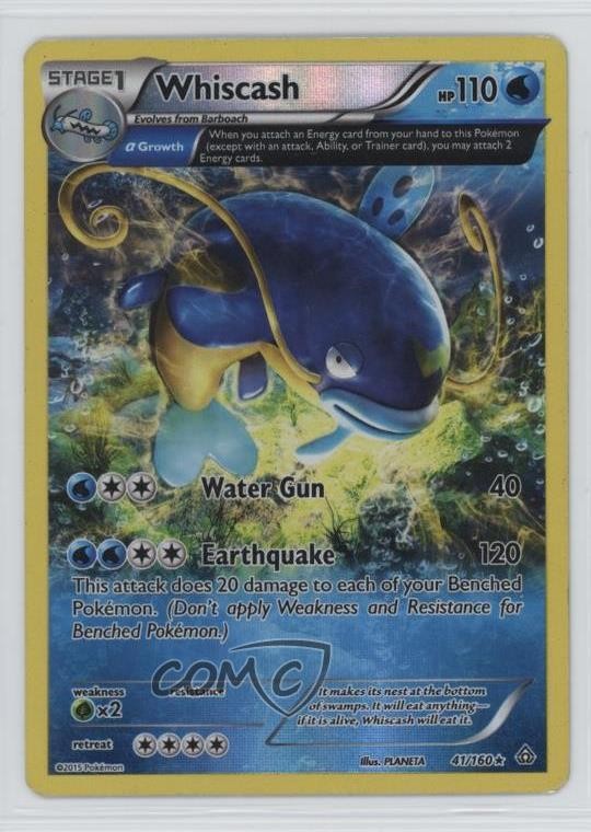 Whiscash Reverse Foil Pokémon XY Primal Clash #41