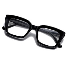 Thick Chunky Square Frame Men Women Retro Clear Lens Classic Eye Glasses