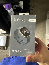 Fitbit Versa 4 Activity Tracker Waterfall Blue/Platinum Aluminum W/ Extra Bands