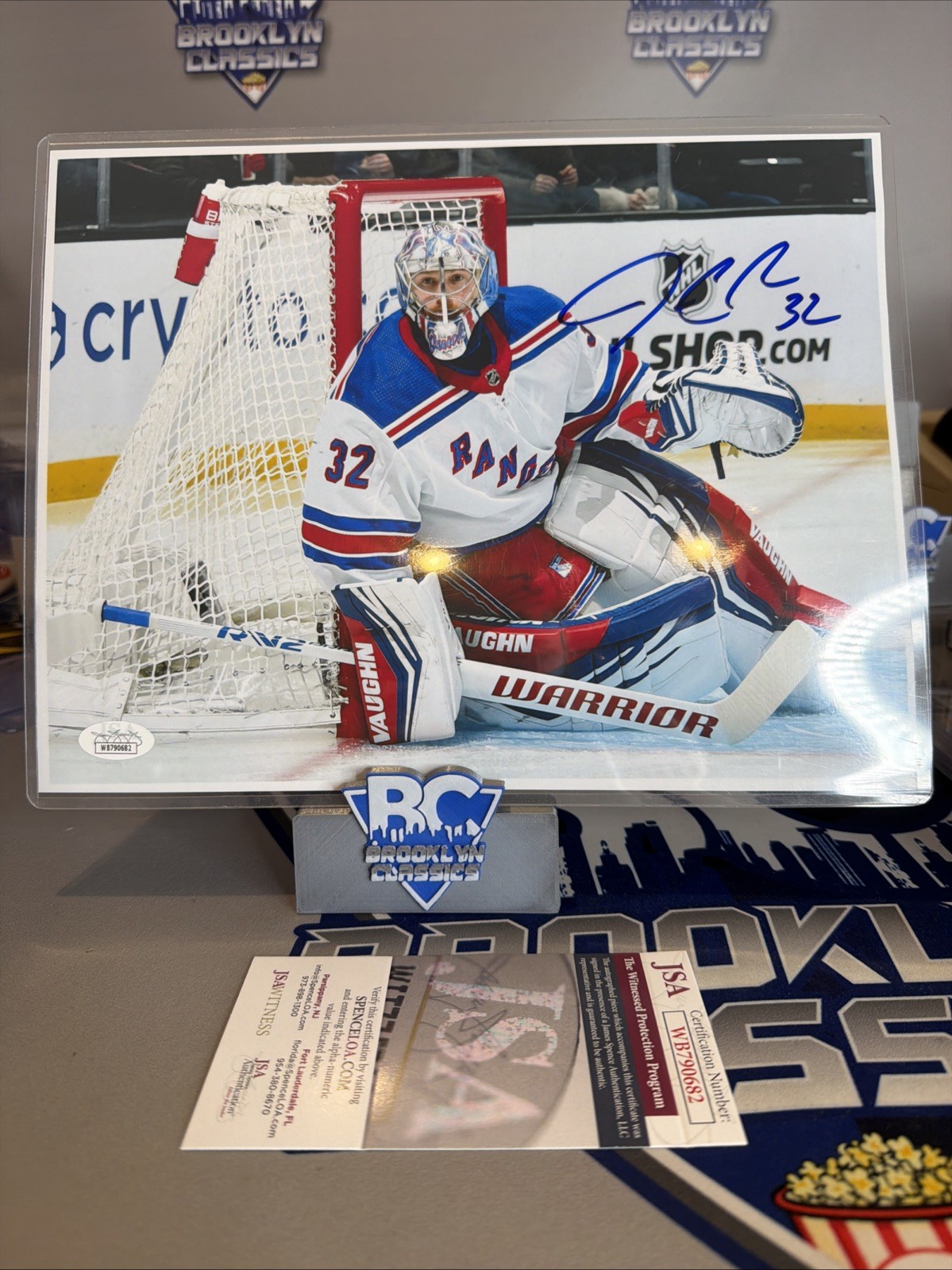 Jonathan Quick Autographed Signed New York Rangers AUTO 8.5 X 11 PHOTO JSA CERT 