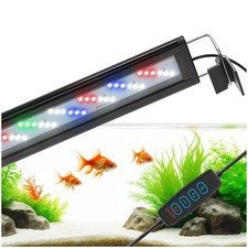 LED Aquarium Light Full Spectrum Fish Tank Light with Dimmer White Blue Red G...