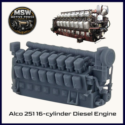 N Scale 1:160 Alco 251 16-Cyl Diesel Engine Prime Mover | Model Scenery World