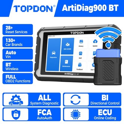 TOPDON AD900BT OBD2 Scanner Bidirectional Scan Tool ECU Coding All System 28+