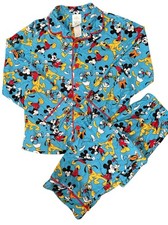 DISNEY SLEEPWEAR Pajamas Mickey Mouse Donald Duck Sz 7/8 EUC