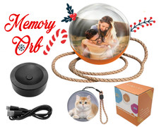 Sfera di cristallo video 3D, Memoryorb decorazione natalizia display sferico J8E1