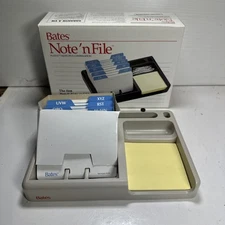 Vintage Bates Note n File Telephone Index New in Package Rolodex & posted notes