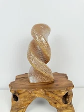 Vintage 2002 Signed Lawrence Tuber Art Glass Twisted Paperweight *Stunning*