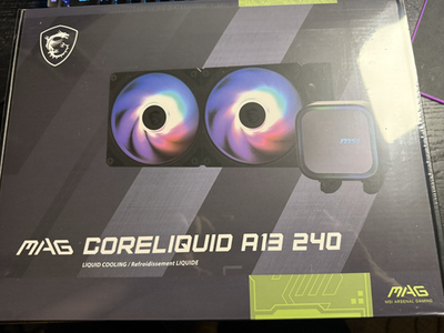 NEW MSI Mag Coreliquid A13 240 AIO Liquid Cooling Black Liquid CPU