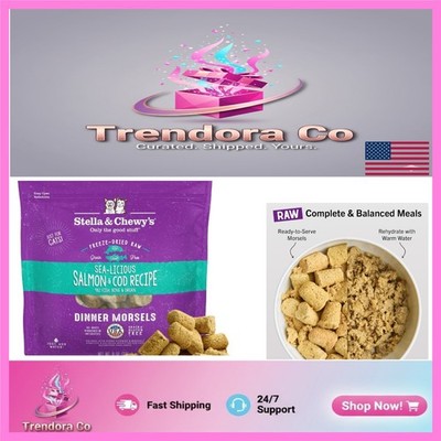 Natural Freeze-Dried Morsels for Cats - Salmon & Cod - 8 oz, Healthy & Delicious