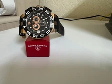 Swiss Legend Men's 10125-RG-01 Challenger Chronograph  Black Dial Watch