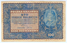 1919 Poland 100 Marek 810447 Paper Money Banknotes Currency