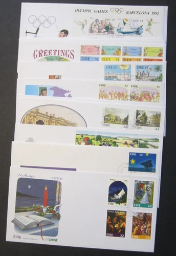 Eire - Ireland 13 First day covers 1992. Olympics, Farming, Animals