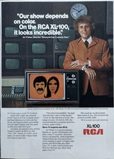 1974 RCA XL-100 Color TV Original Vintage Advertisement Sonny & Cher Print Ad