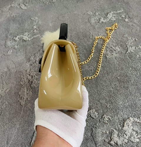 FURLA CANDY Shoulder Bag PVC Cross Body Beige Ledies - Picture 8 of 24
