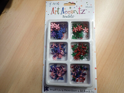 Provo Craft & Art Accentz - 200 Color Shape Bradletz - Carnival - Herzen, Blumen