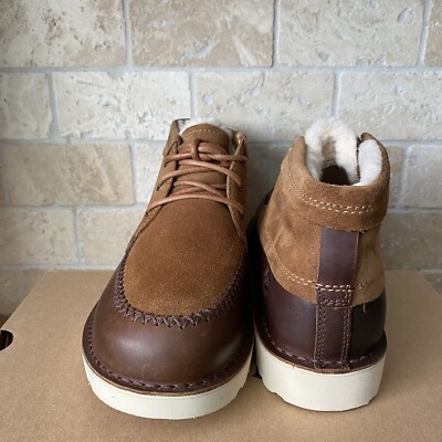 UGG Campout Chestnut Brown Suede / Leather Sheepskin Chukka  display picture 2