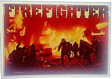 Original Vintage Firefighter Iron On Transfer Fireman