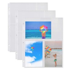 Photo Album Refill Pages - 4x6 Mixed Format 25 Pack for 150 Photos 3-Ring Bin...