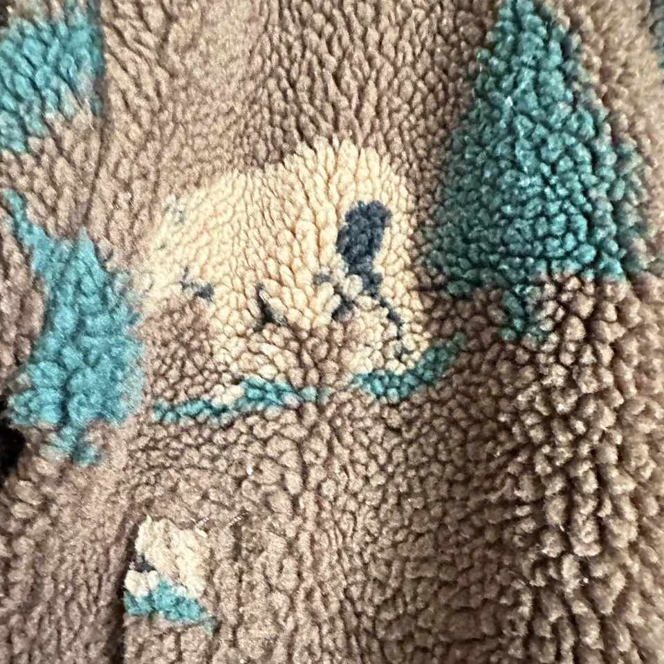 Куртка Hartstrings для мальчиков 4 коричневая на молнии медведь деревья шерпа пальто на молнии - Изображение 4 из 4